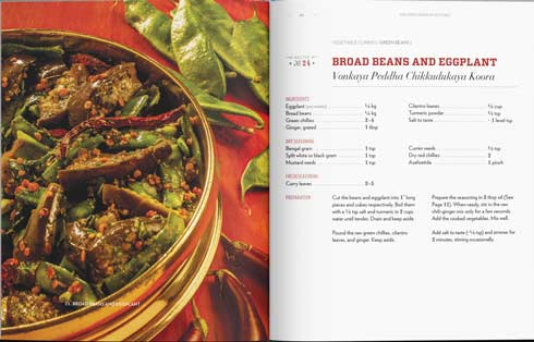 Broad Beans and Eggplant page spread.